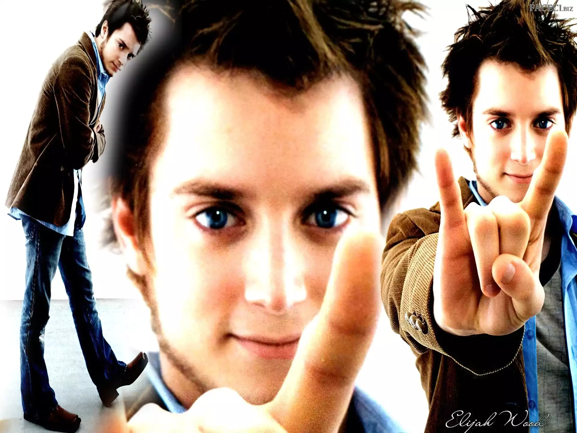 brÄ…zowe buty, Elijah Wood, twarz